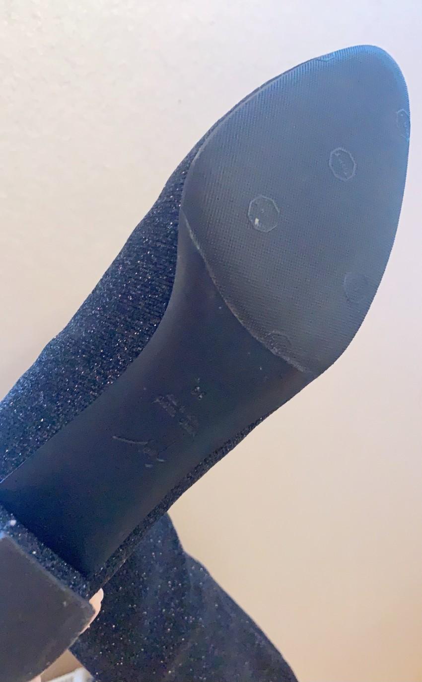 Giuseppe Zanottio Black Glitter OTK Boots