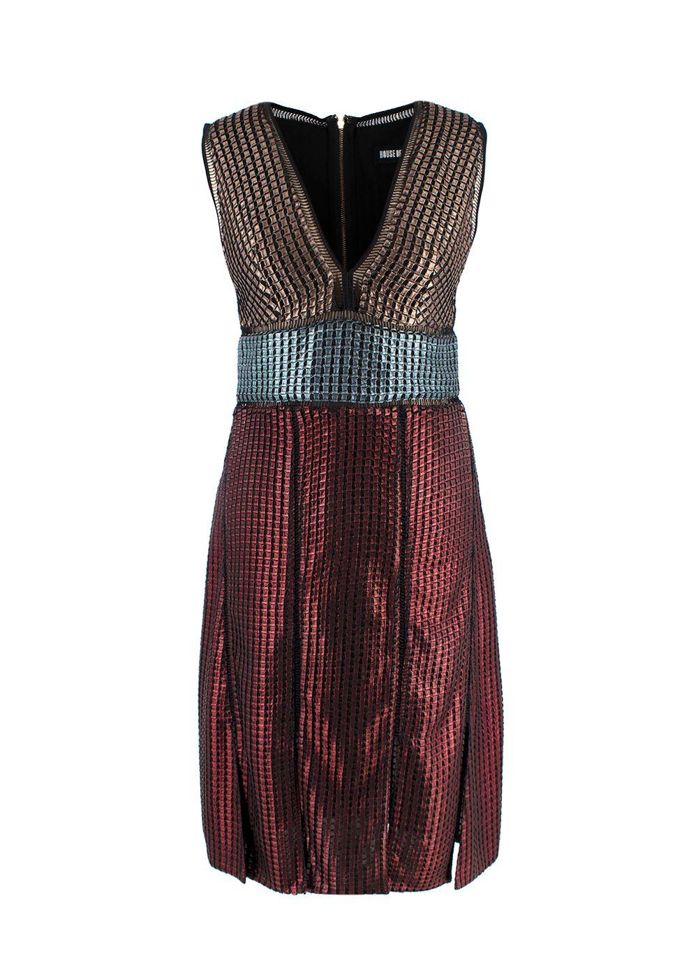 House of Holland Tricolour Mosaic Dress