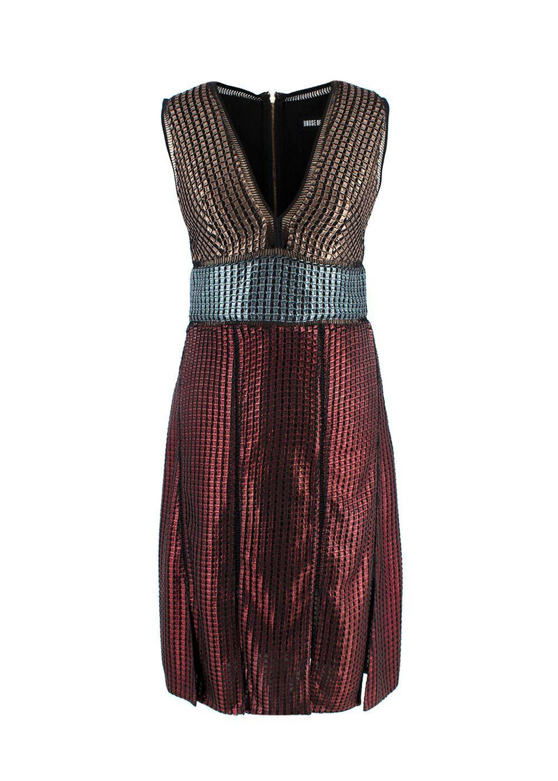 House of Holland Tricolour Mosaic Dress