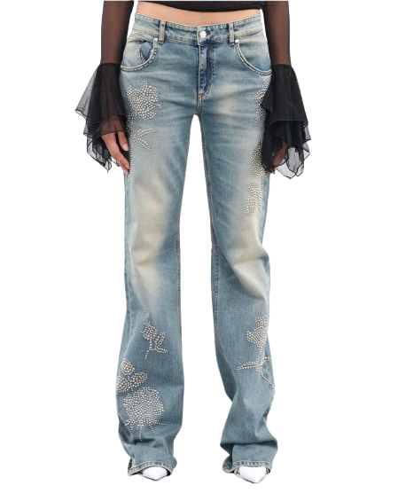 Blumarine Diamante Regular Jeans