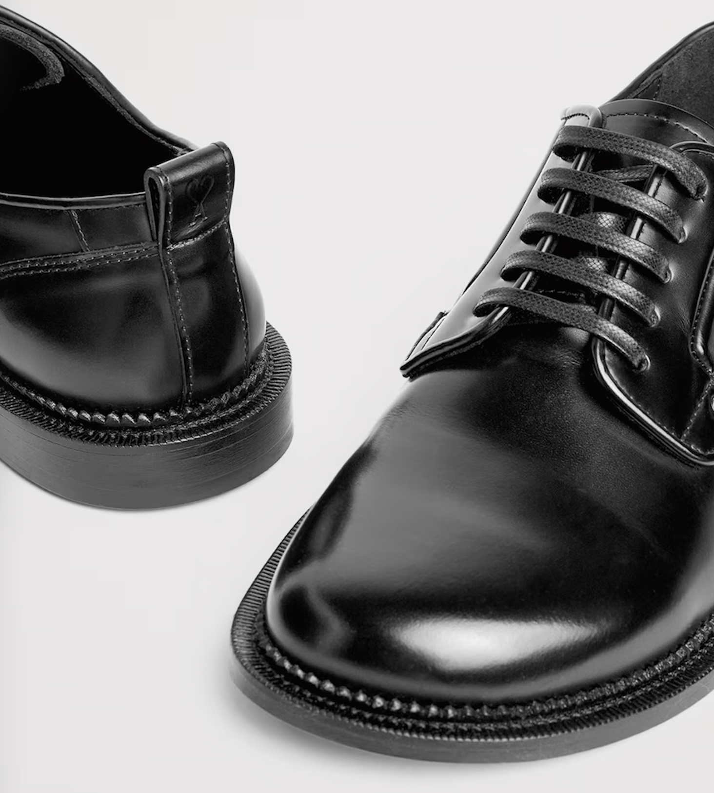 AMI Paris Leather Anatomical Derby Shoes