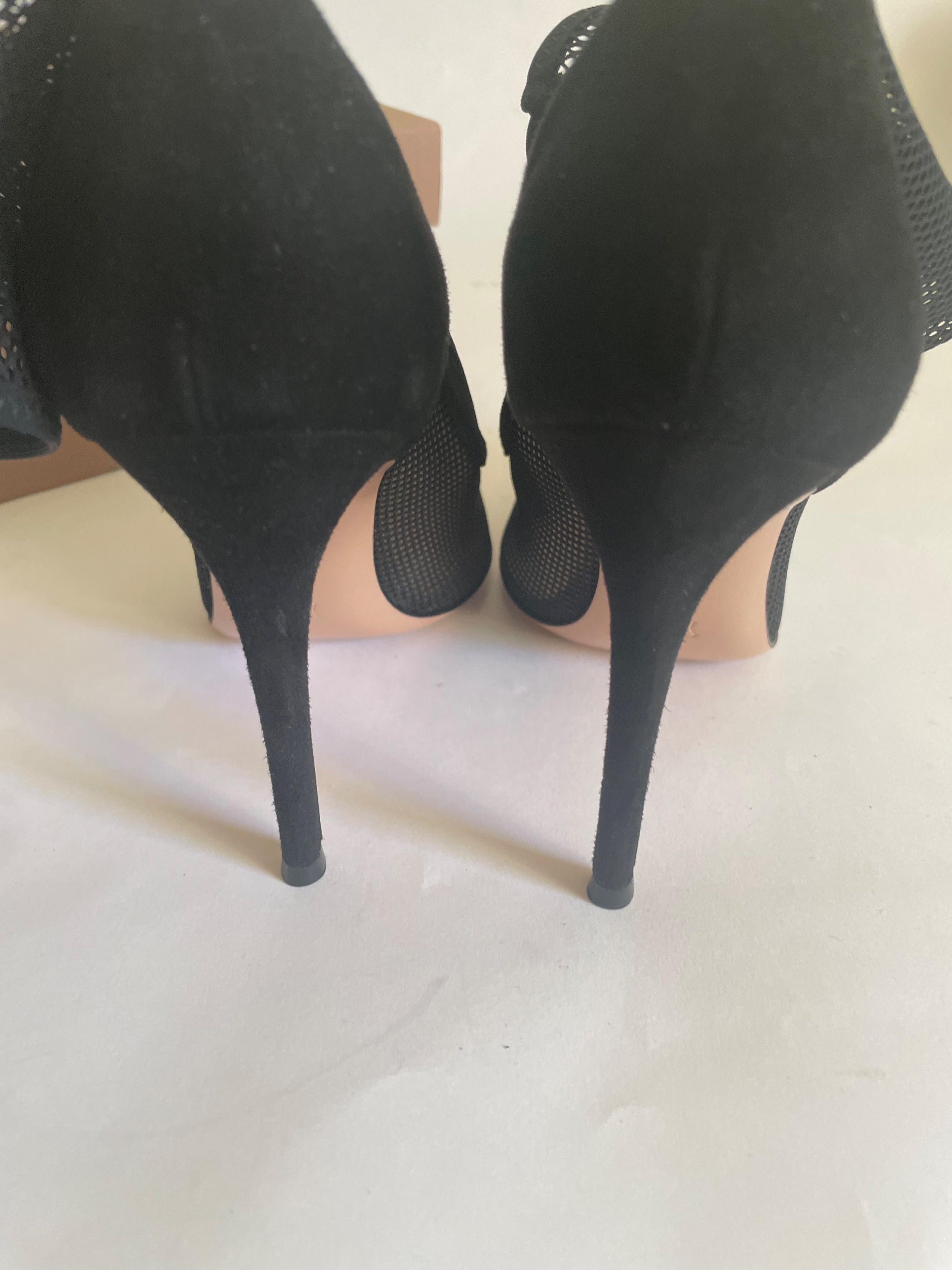 Erin Black Suede & Mesh Booties