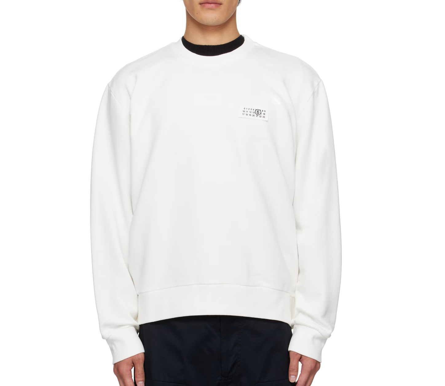 MM6 Maison Margiela Off-White Logo Patch Sweatshirt