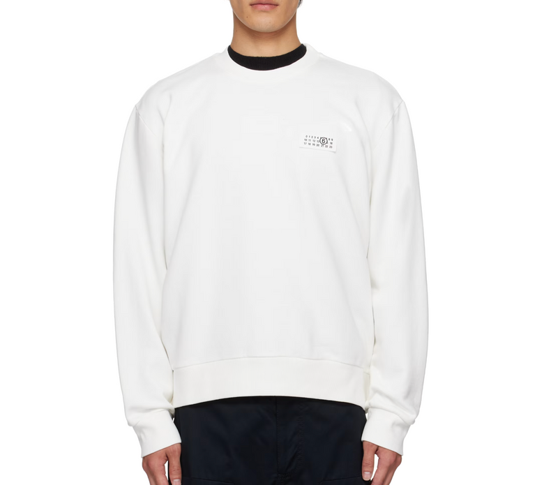 MM6 Maison Margiela Off-White Logo Patch Sweatshirt