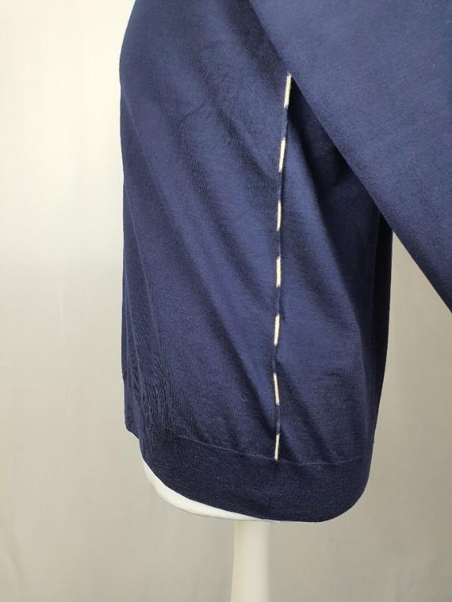 Missoni Mens Blue Long Sleeve Knit Top