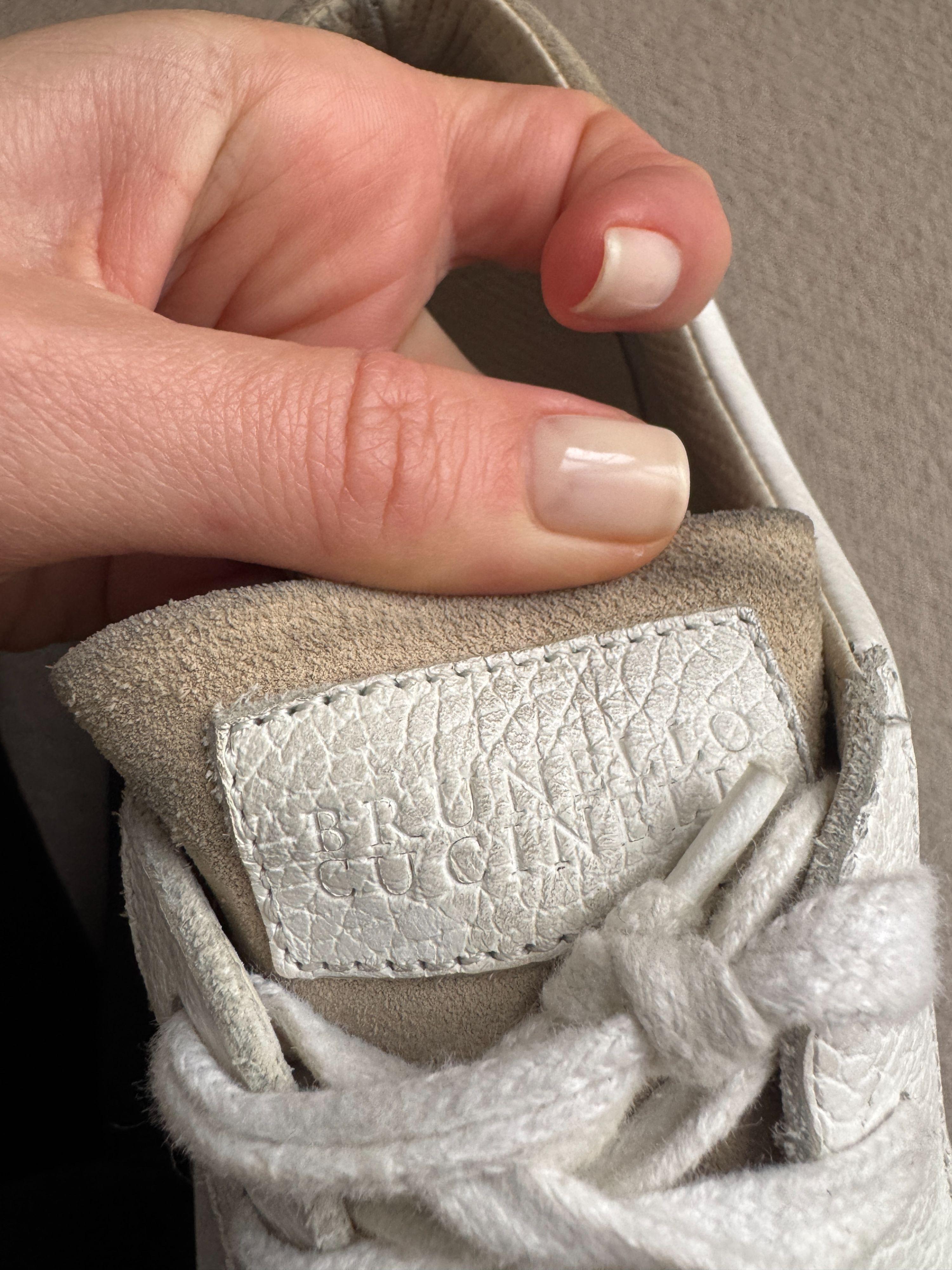 Brunello Cucinelli White Calfskin Trainers