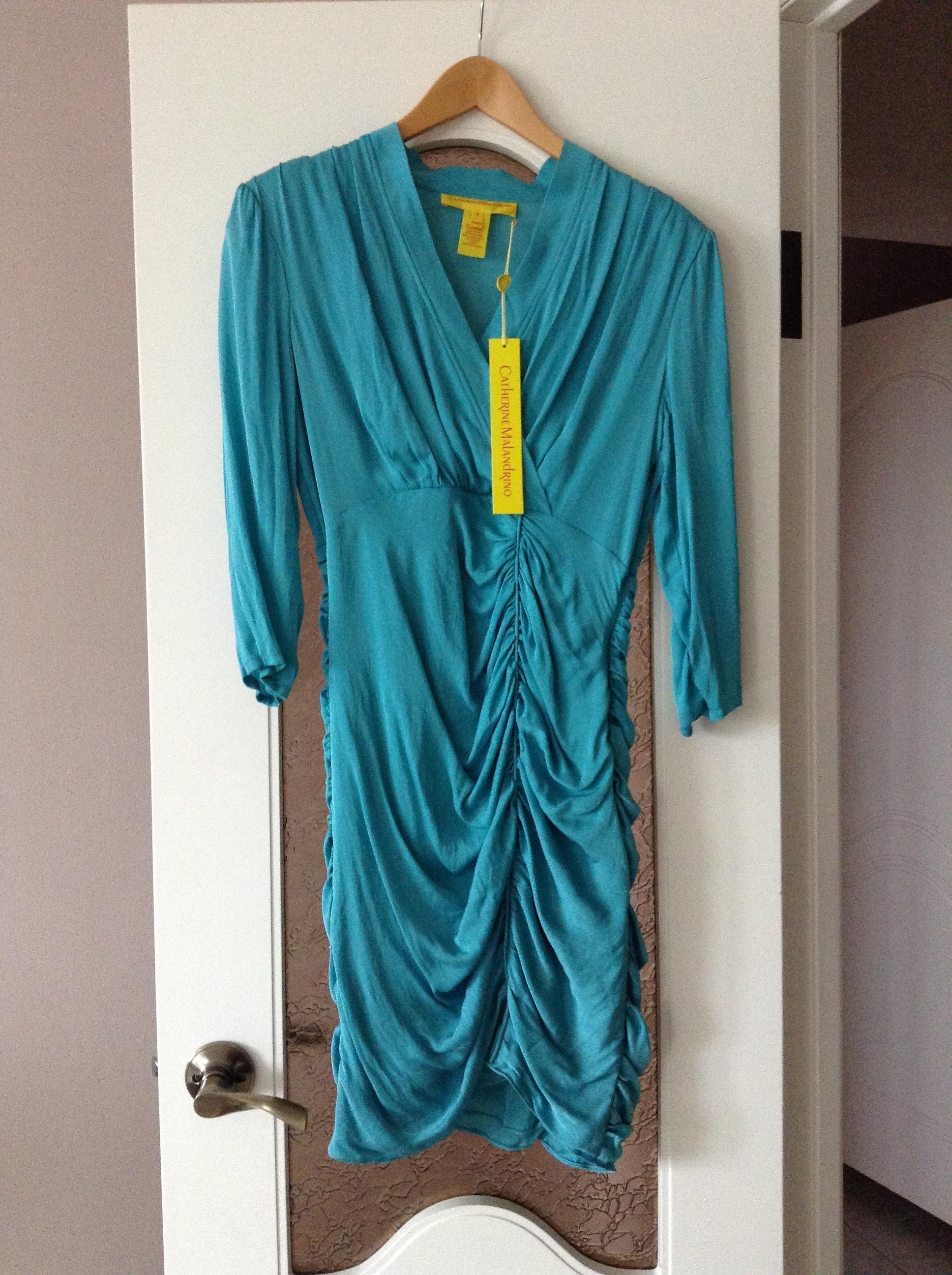 Catherine Malandrino ruched silk dress