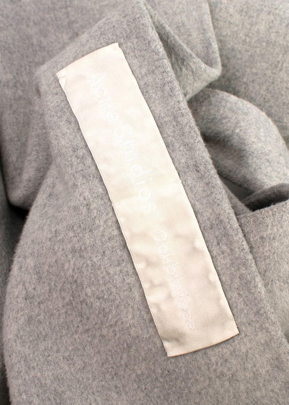 Acne Studios grey carise double face wool & cashmere coat
