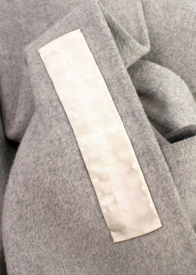 Acne Studios grey carise double face wool & cashmere coat