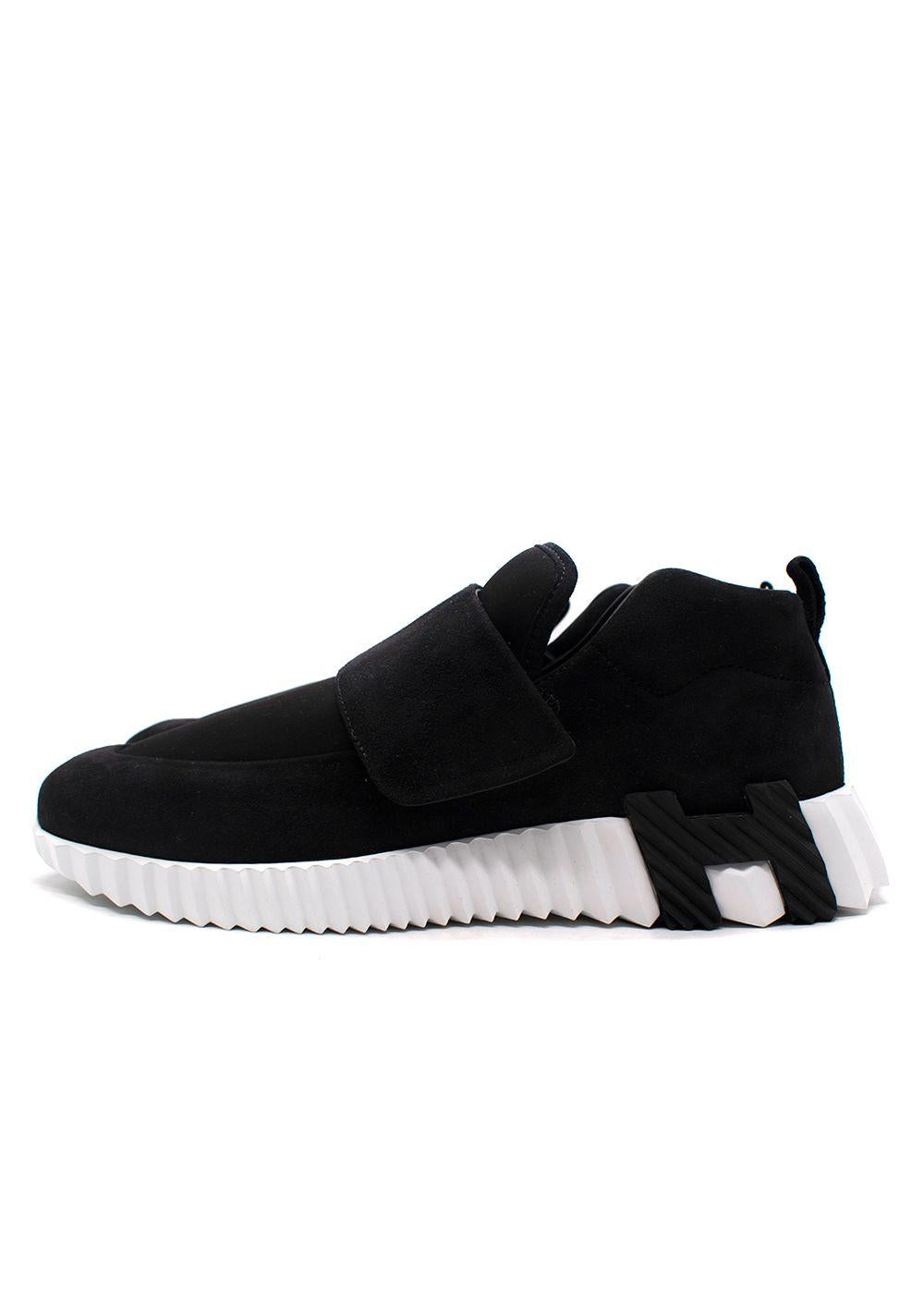 Hermes Black Suede 'H' Sneaker