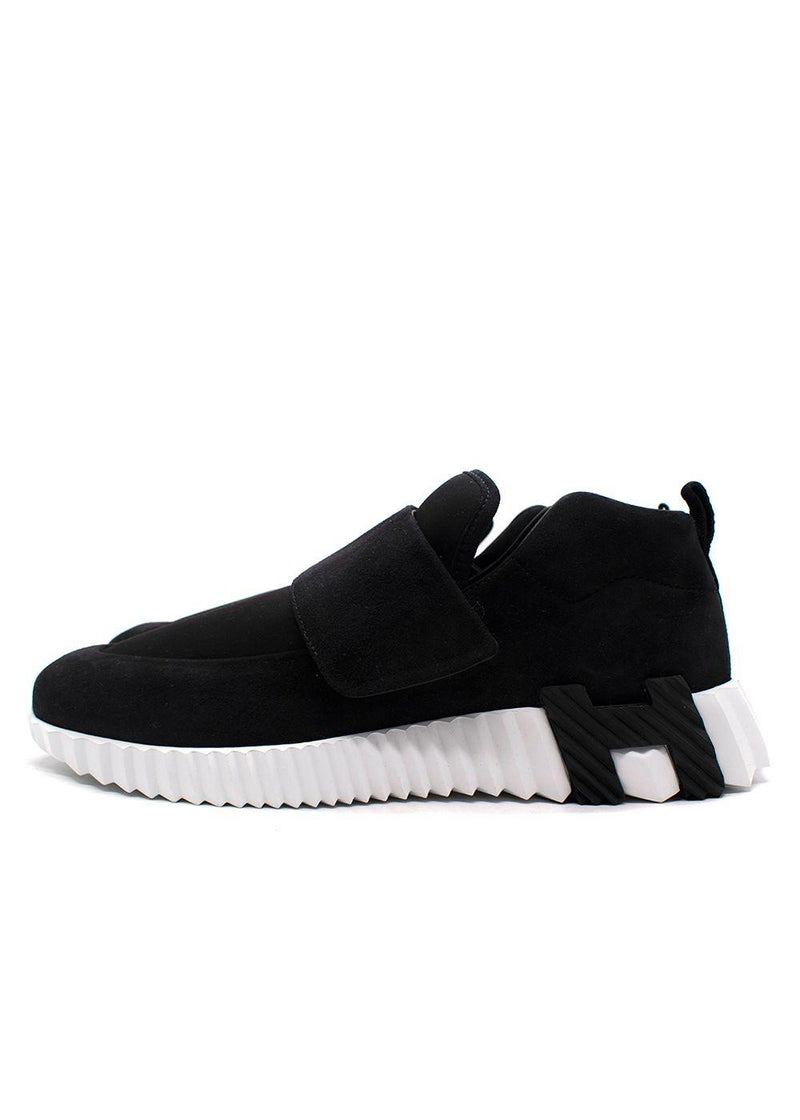 Hermes Black Suede 'H' Sneaker