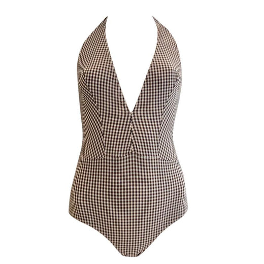 Minuit Douze Iridescent Gingham One-Piece Swimsuit