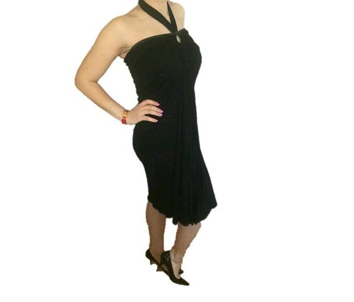 Hermes Black O-Ring Halterneck Evening Dress