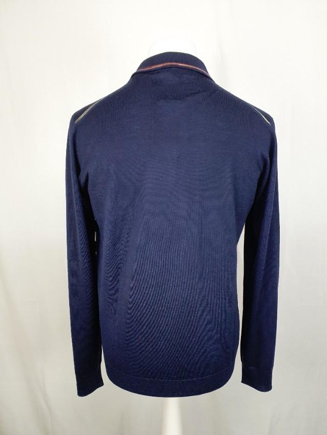 Missoni Mens Blue Long Sleeve Knit Top