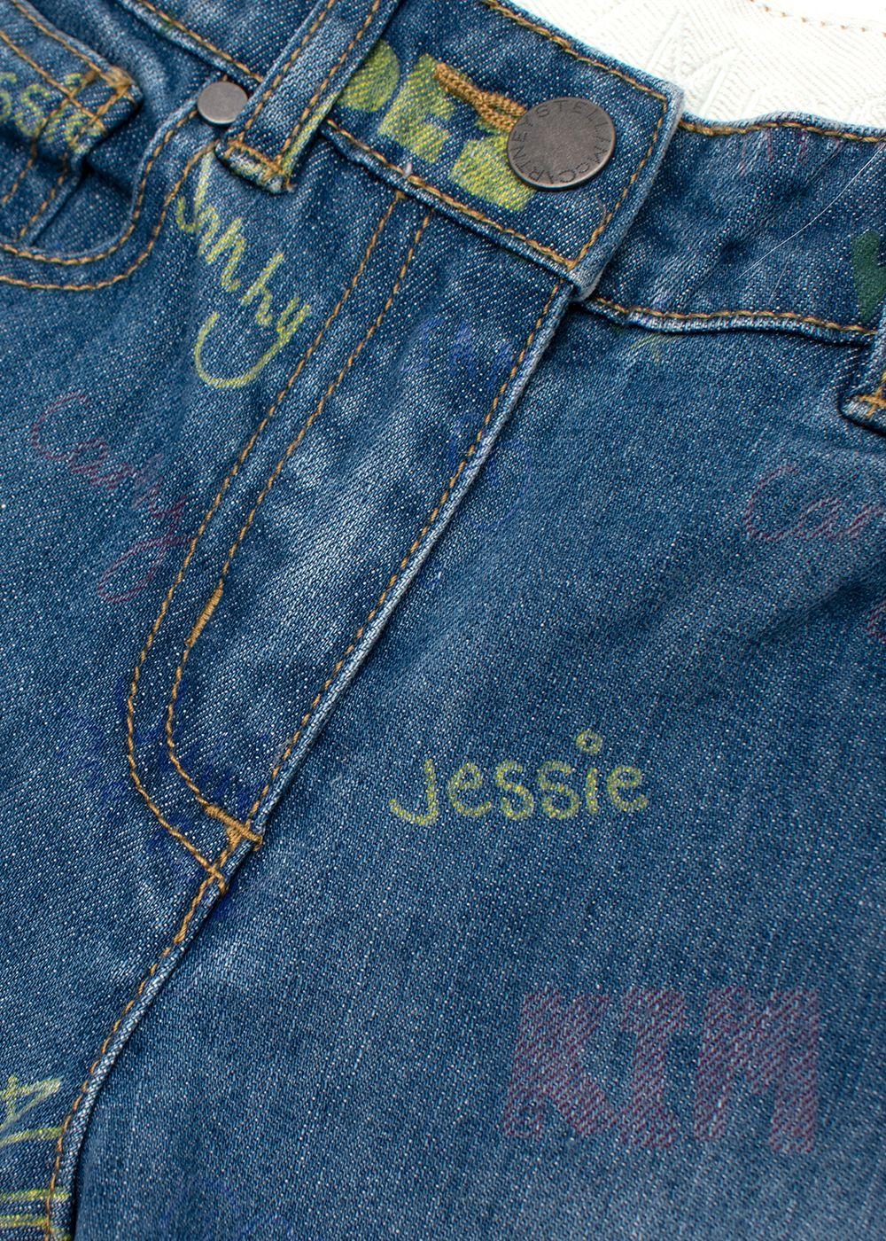 Kids 6Y Name Graffiti  Blue Wash Jeans