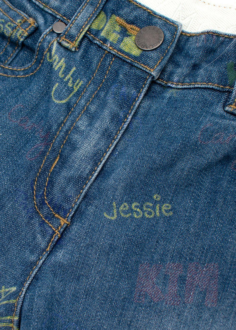 Kids 6Y Name Graffiti  Blue Wash Jeans