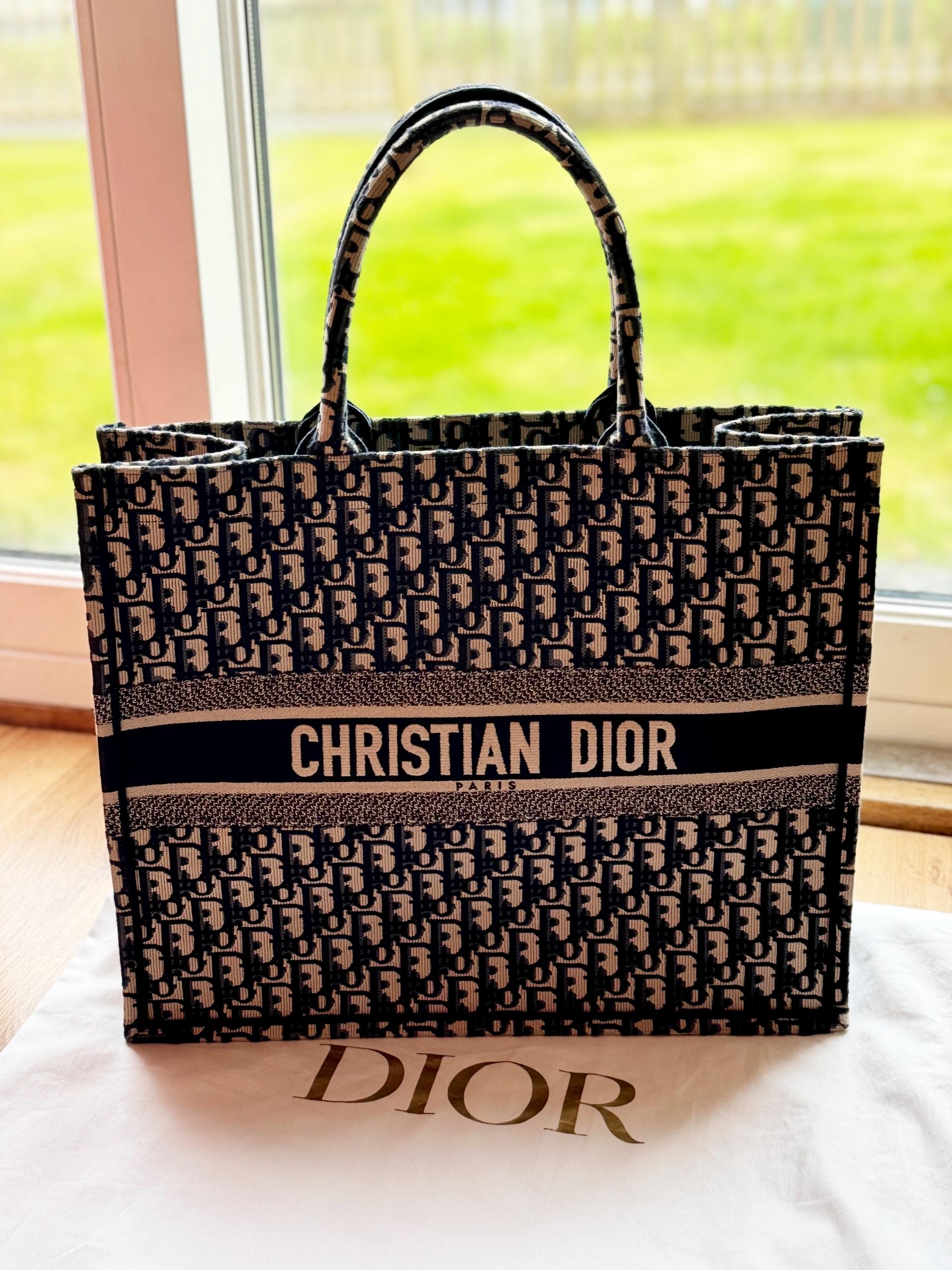 Dior Blue Large Oblique Book Tote