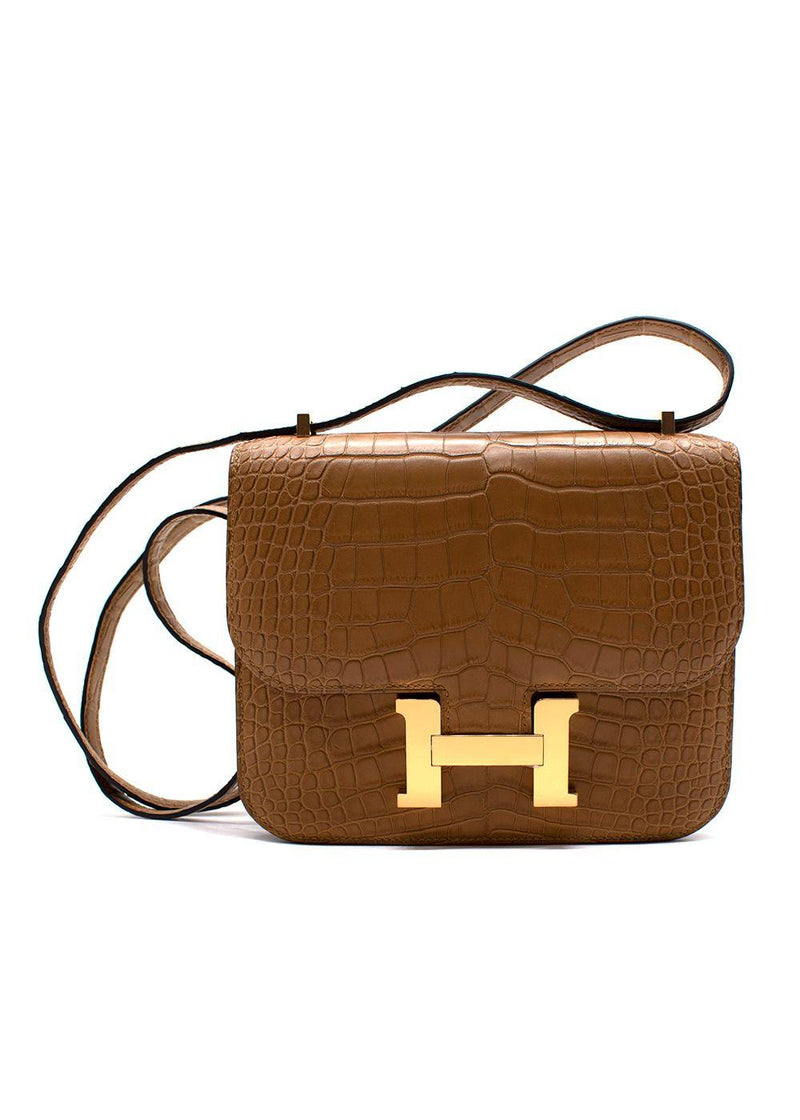 Hermes Constance 18 in Matte Alligator with Gold Hardware