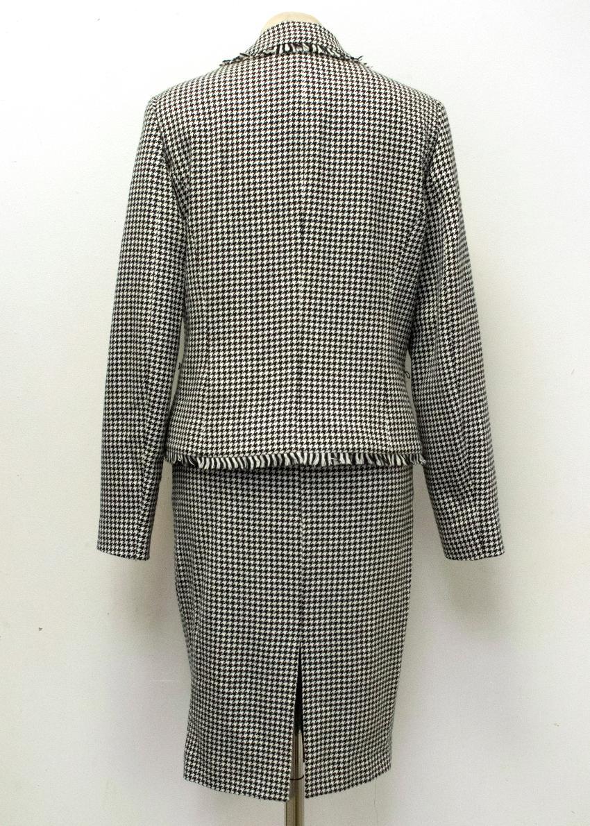 Georges Rech Dogtooth Patterned Skirt Suit