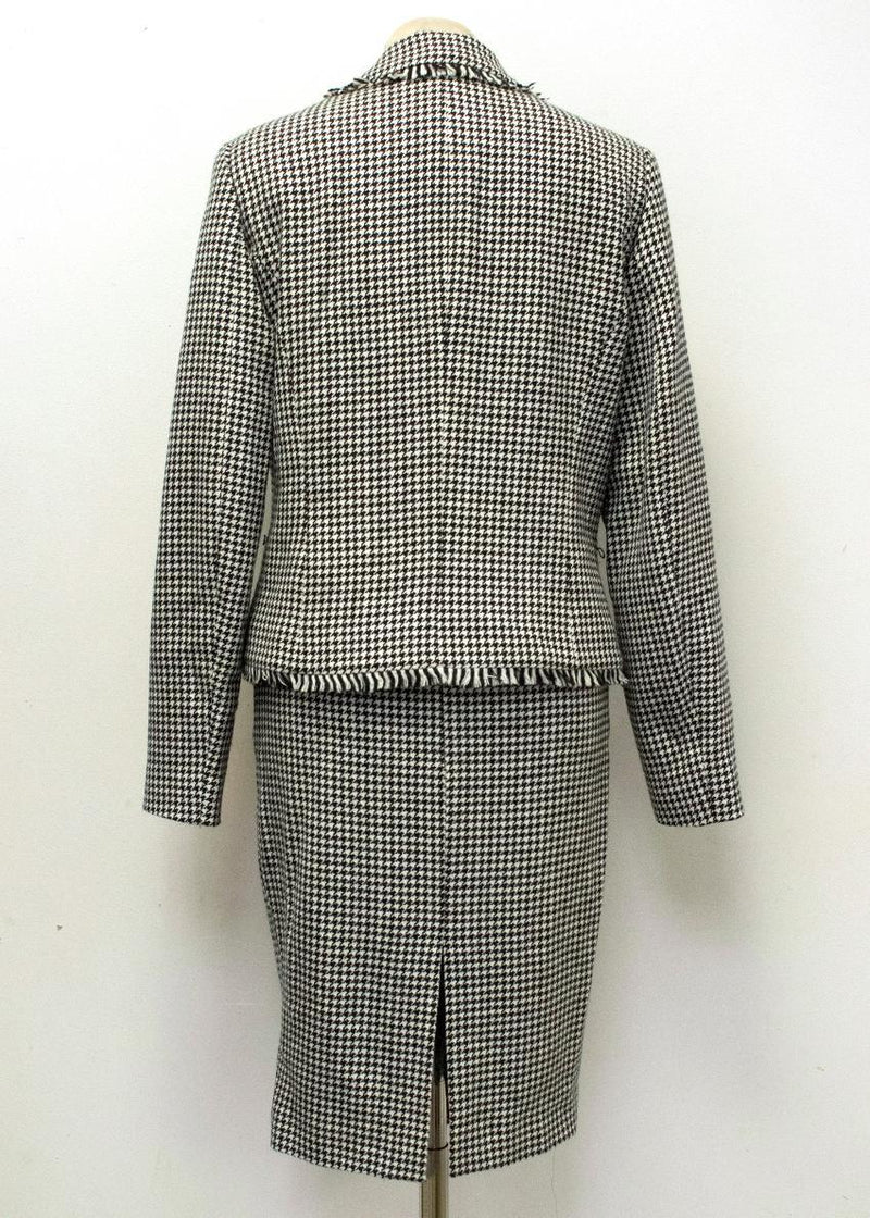 Georges Rech Dogtooth Patterned Skirt Suit