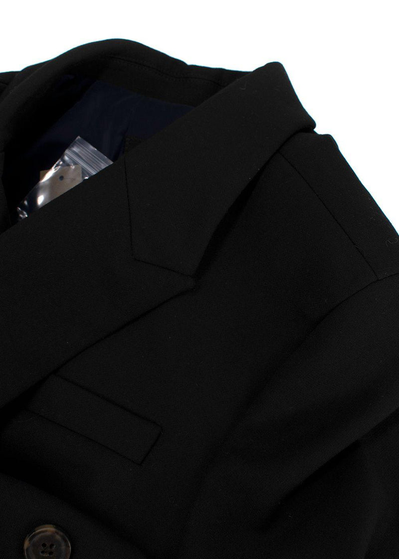 J Crew Black Cropped Double Breasted Blazer