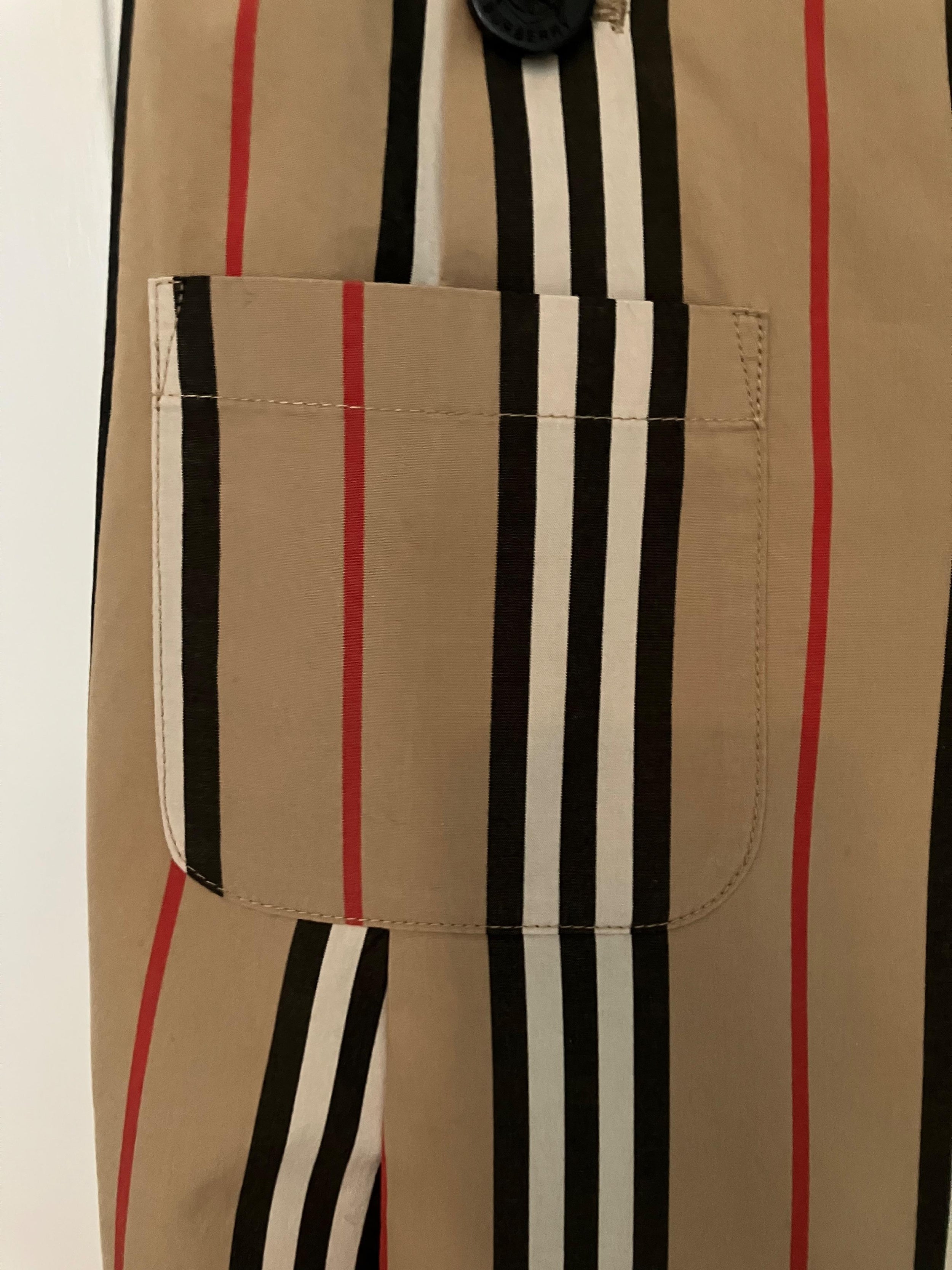 Burberry Kids Striped High Waisted Trousers