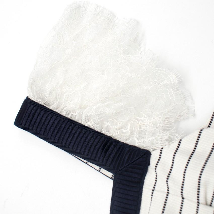 Jacadi white & navy striped mini dress