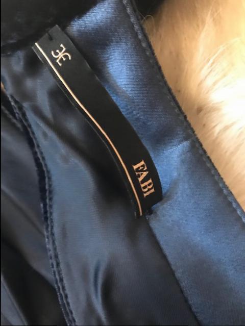 Fabi Halterneck Velvet Panelled Dress