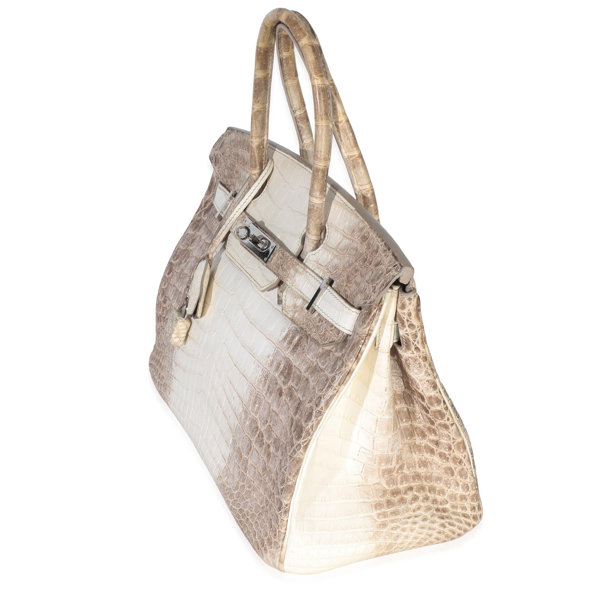 Hermès Birkin 30 Blanc Matte Niloticus Crocodile Himalaya PHW