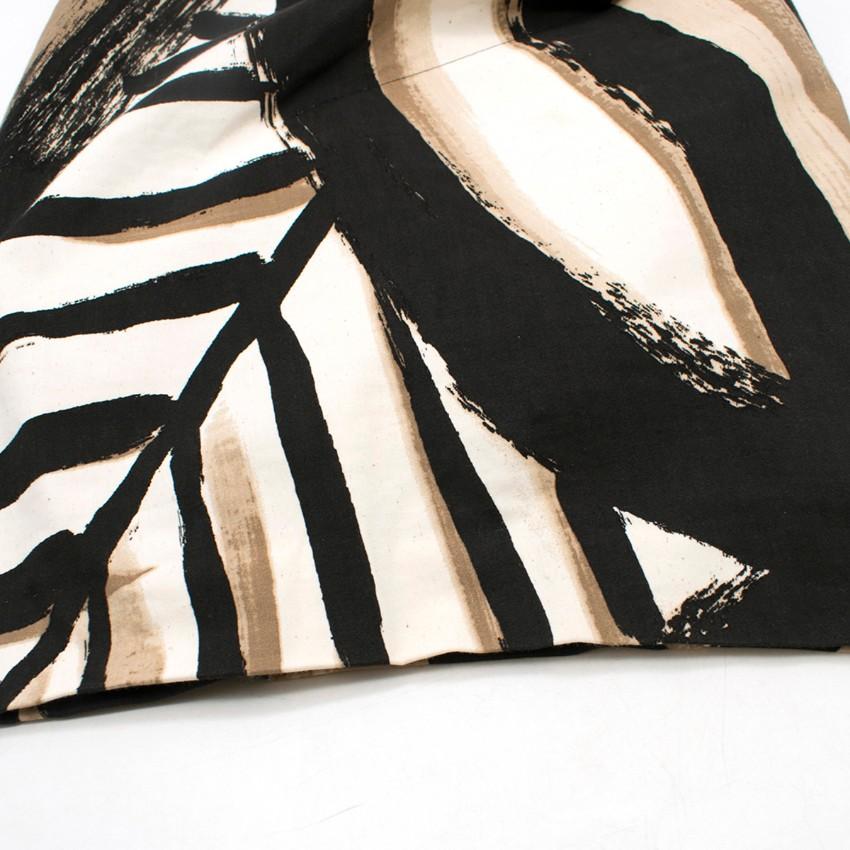 Donna Karan Side-Gathered Abstract-Print Mini Skirt