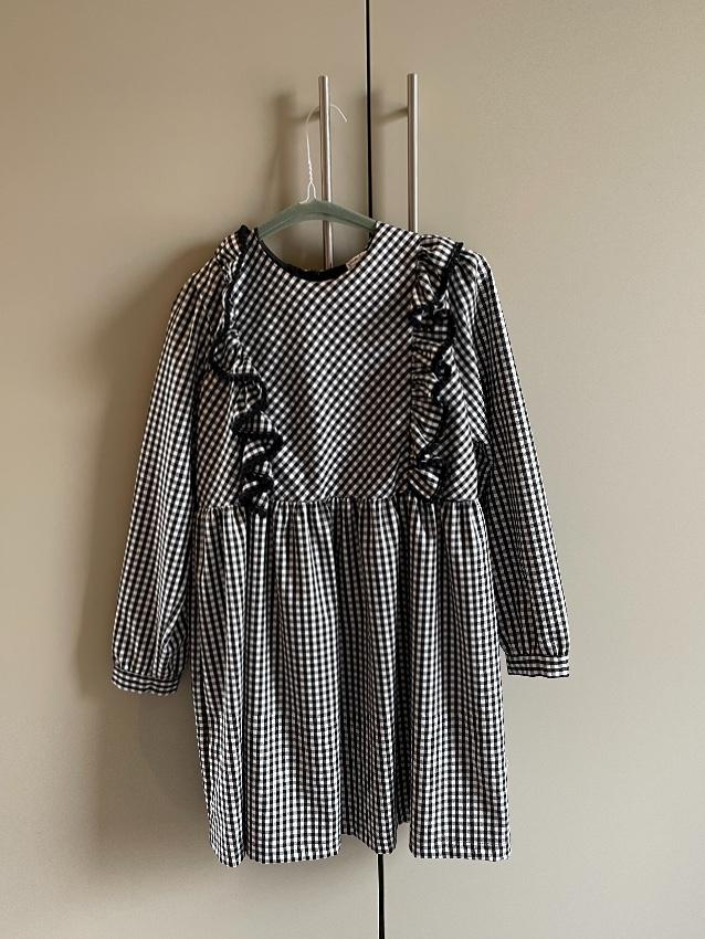 Piccola Ludo Kids 12Y Ruffle Checked Dress