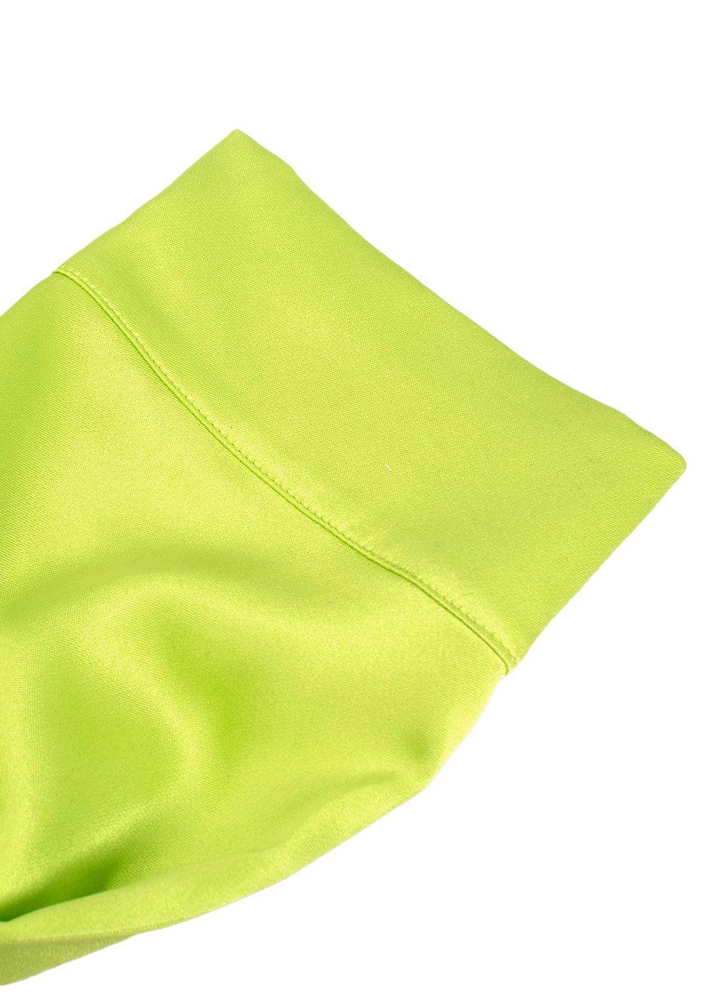 Asceno neon green silk shirt