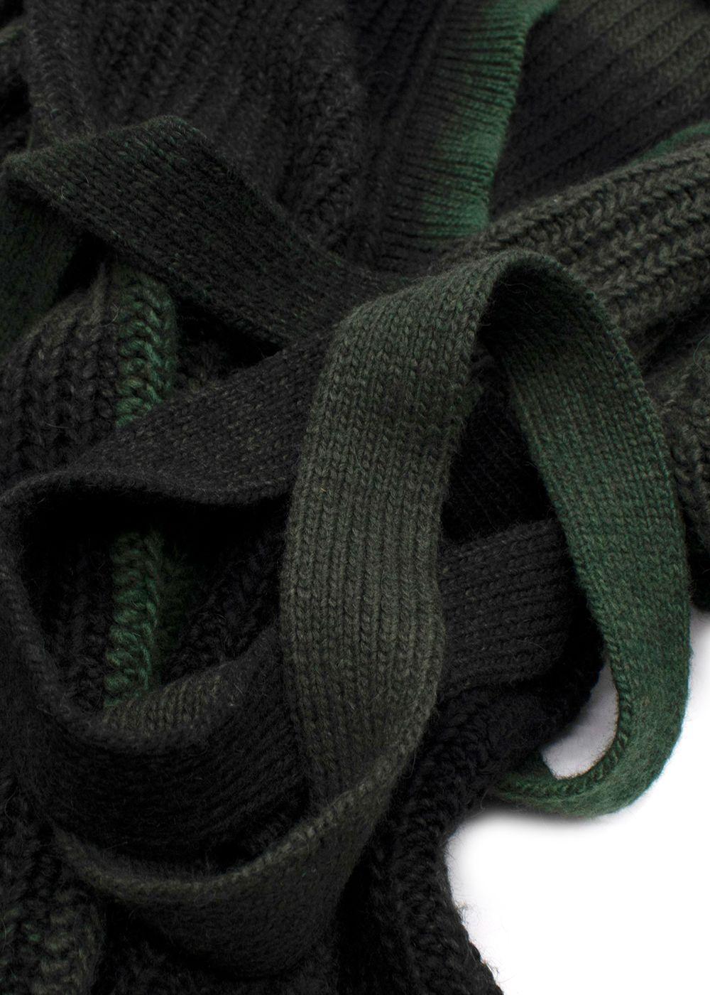 Golden Goose Green Alpaca and Wool Blend Belted Cardigan