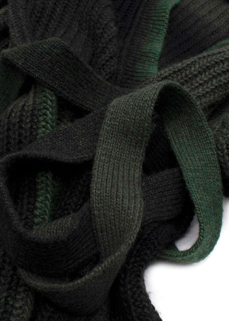 Golden Goose Green Alpaca and Wool Blend Belted Cardigan