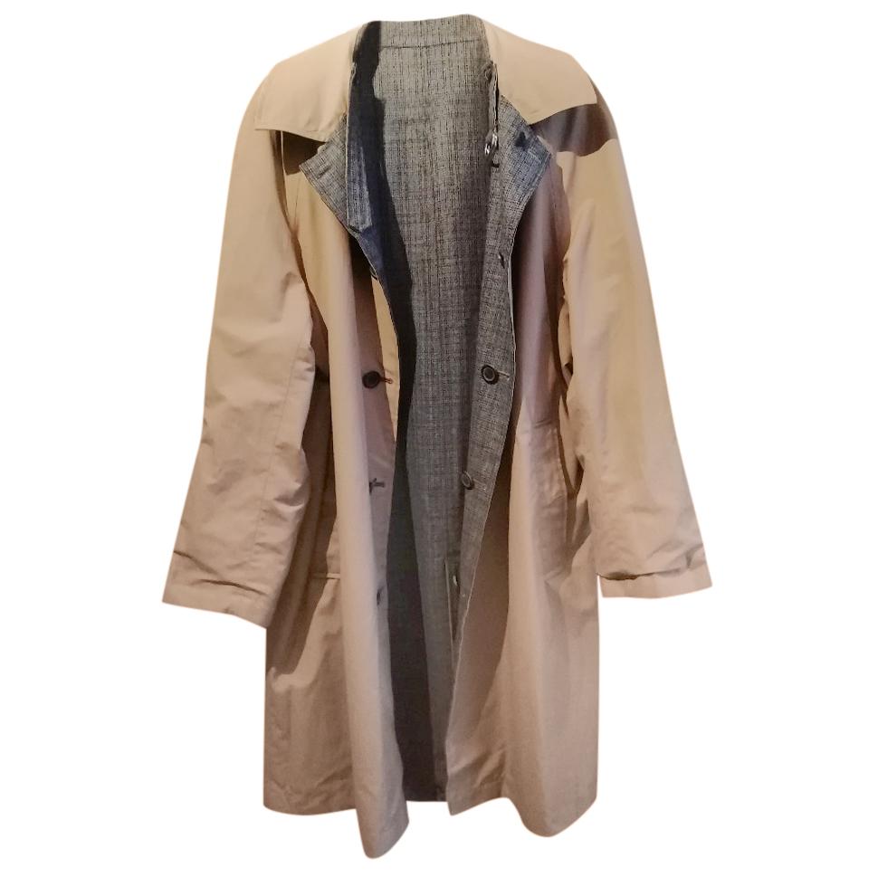 Lanvin Grey Check Tweed & Tan Reversible Mac