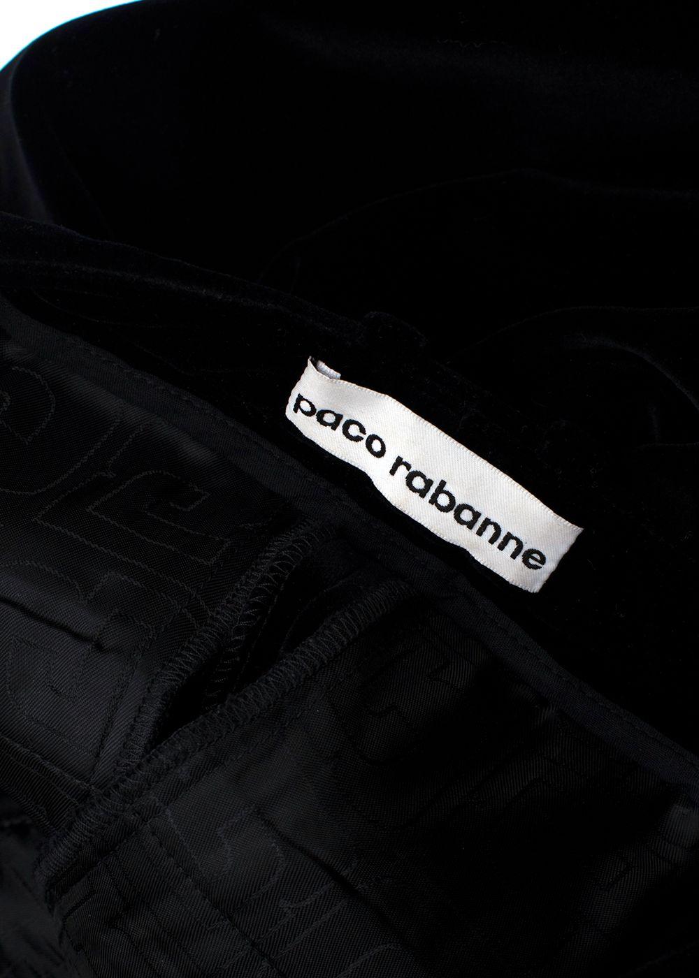Paco Rabanne Black Velvet Straight Leg Trousers