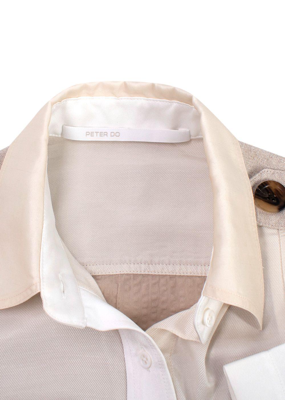 College Safari Paneled Cotton-twill And Seersucker Shirt