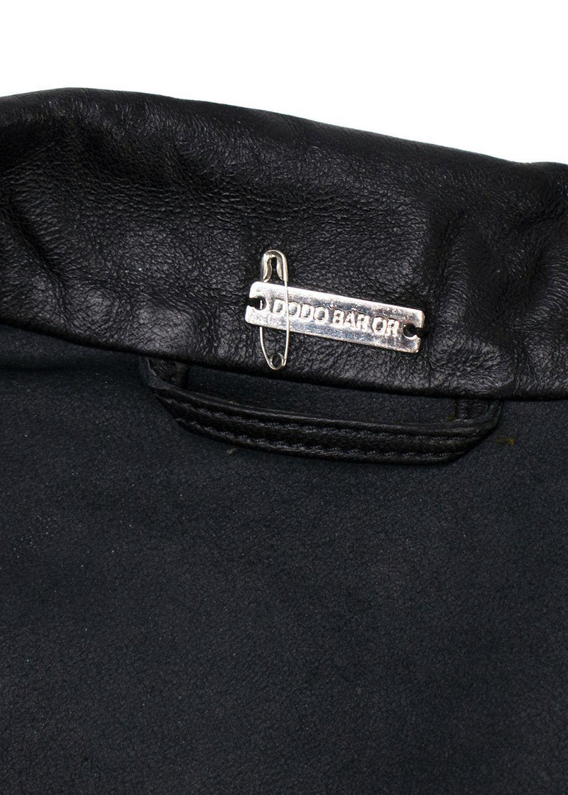 Dodo Bar Or Black Leather Barbara Belted Jumpsuit