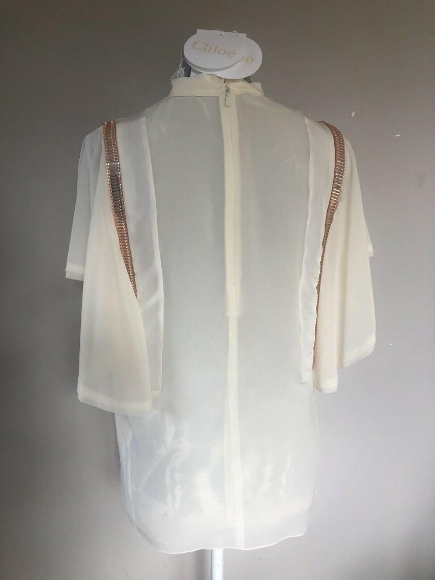 Chloe Crystal-embellished silk-crepe blouse