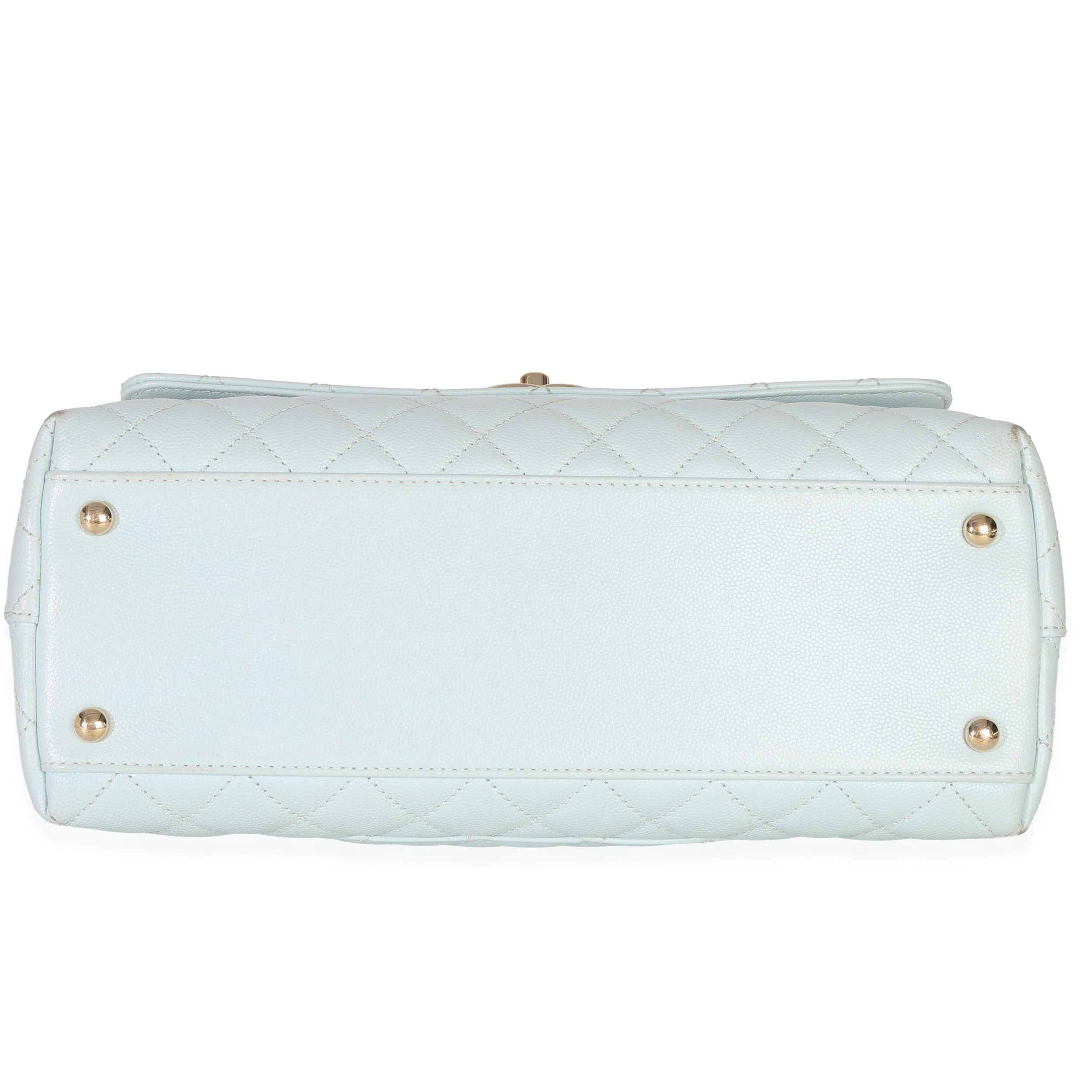 Chanel  Quilted Caviar Medium Coco Top Handle Handbag