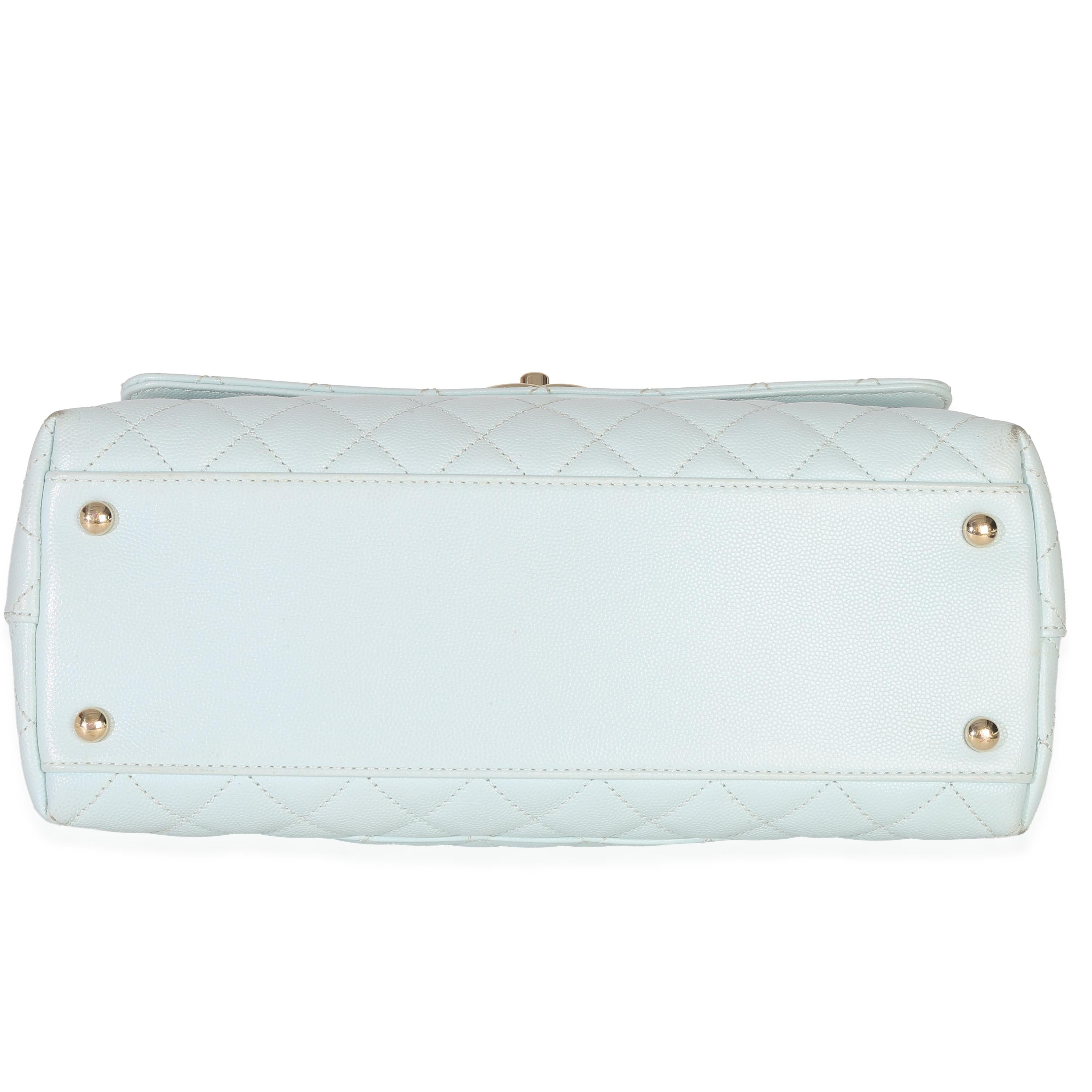 Chanel  Quilted Caviar Medium Coco Top Handle Handbag