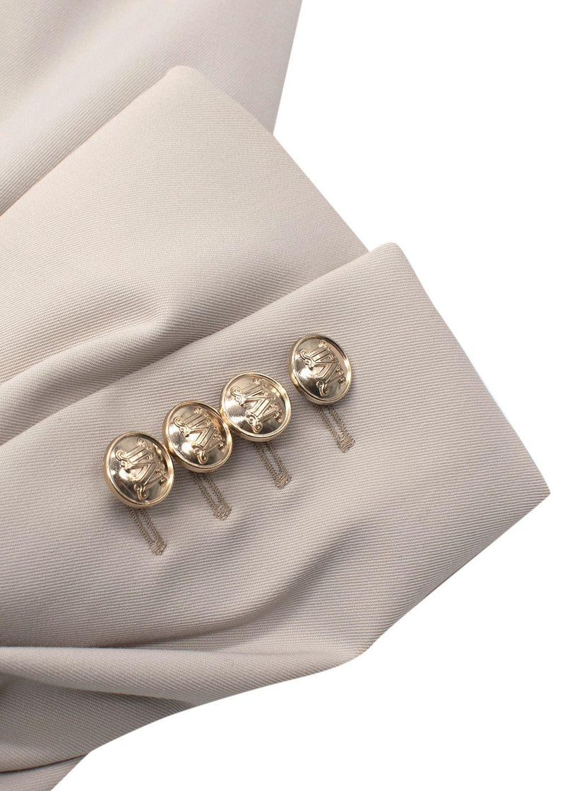 MaxMara Stone 'Reale' Double-Breasted Blazer