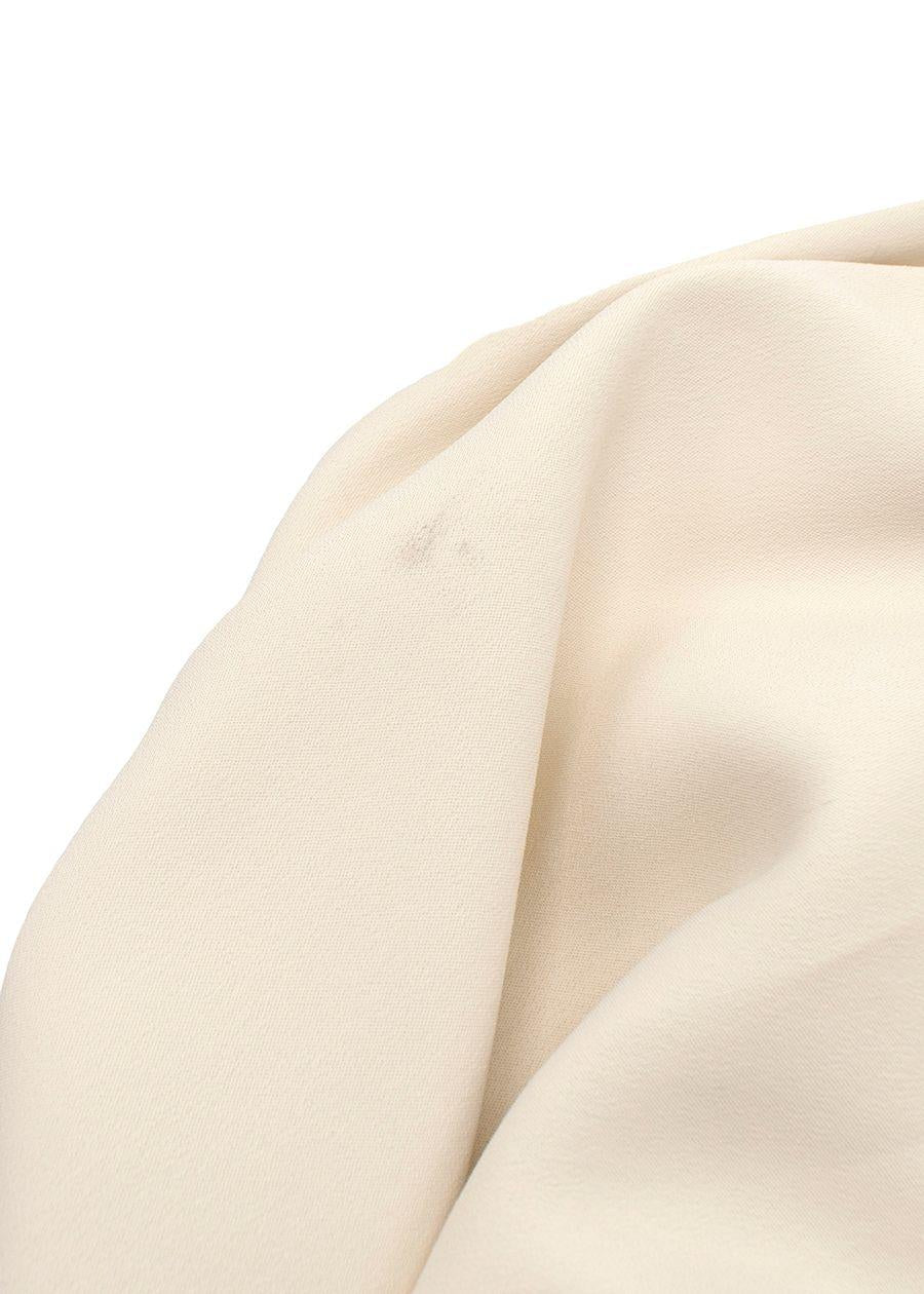Cream Chiffon Sleeveless Dress