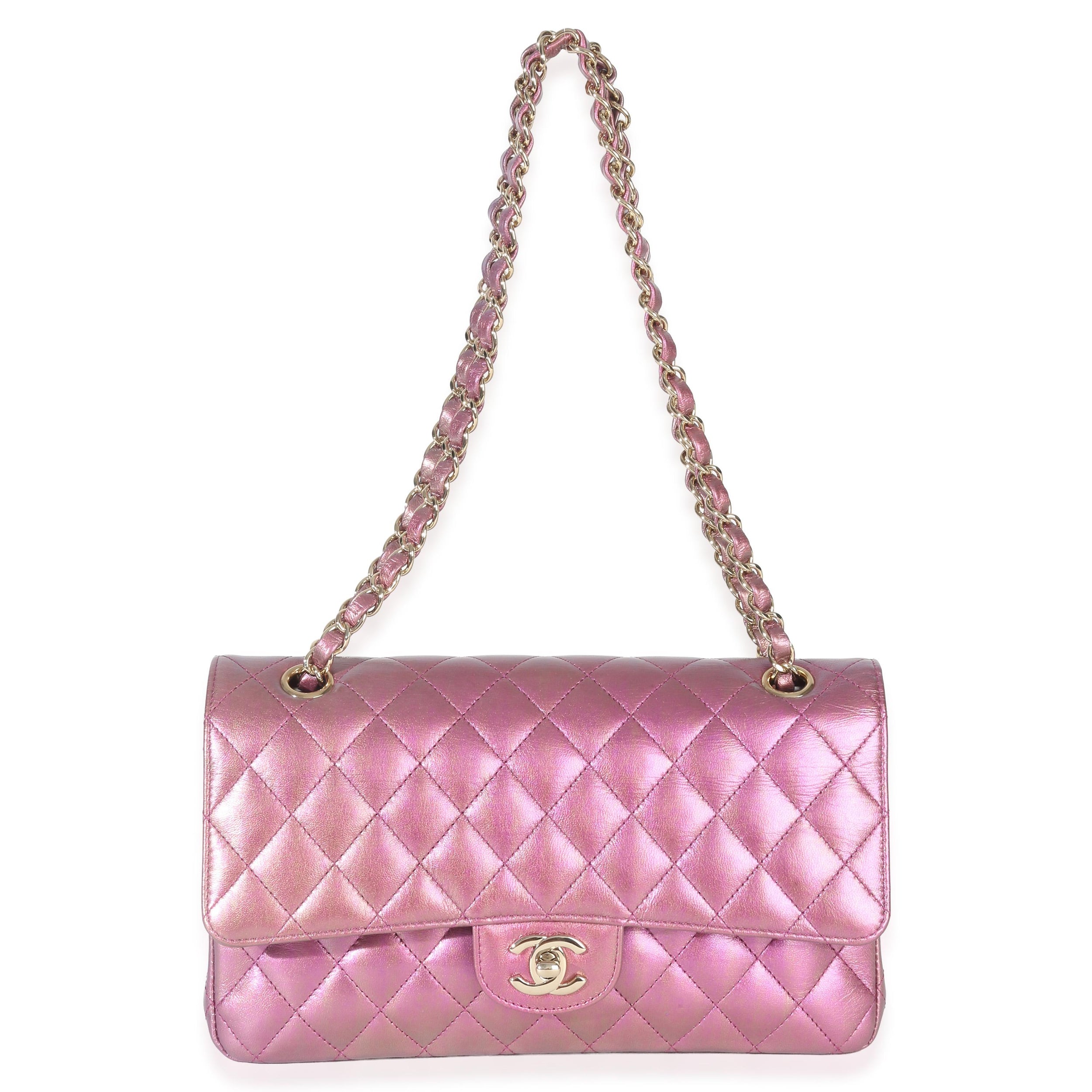 Chanel Iridescent Quilted Lambskin Medium Classic Double Flap Bag