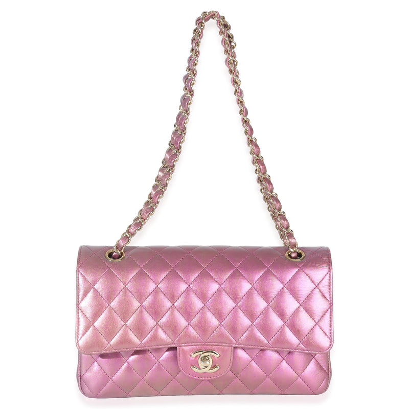 Chanel Iridescent Quilted Lambskin Medium Classic Double Flap Bag