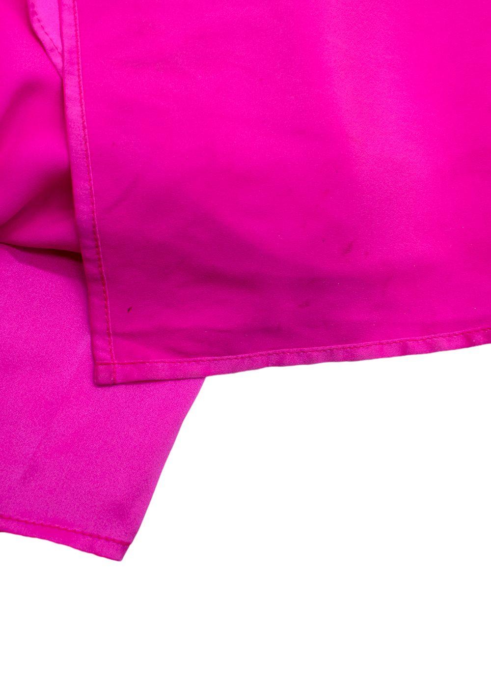 Bernadette Pink Judy Sleeveless Silk-satin Dress with Cape Design