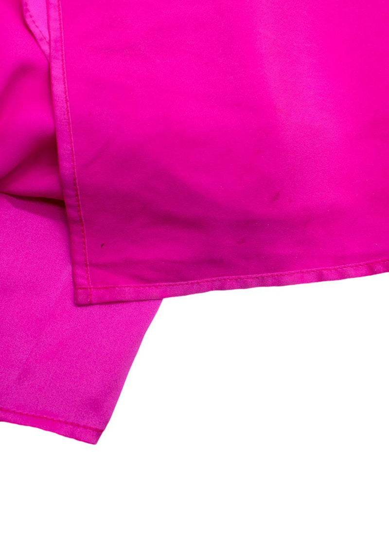 Bernadette Pink Judy Sleeveless Silk-satin Dress with Cape Design