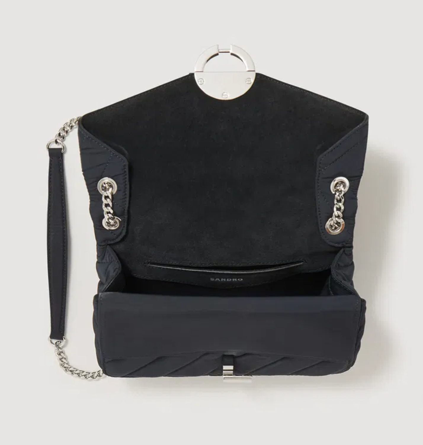 Sandro Paris Quilted Leather Yza Shoulder Bag