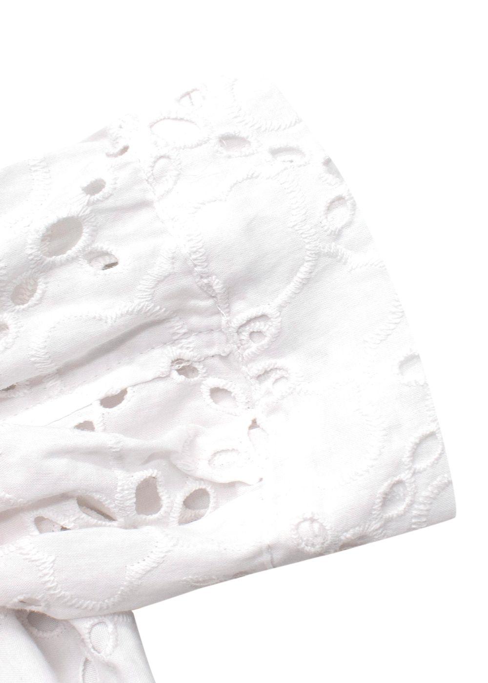 Maje White Rayanette A Line Eyelet Dress