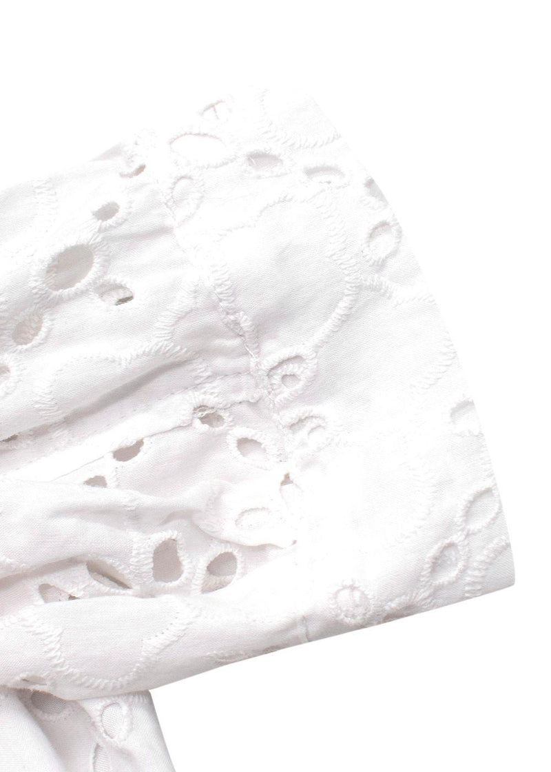 Maje White Rayanette A Line Eyelet Dress